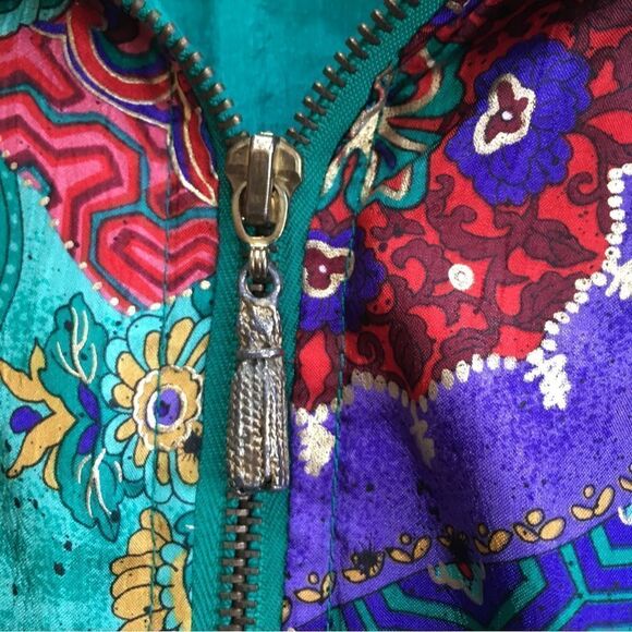 VINTAGE LAVON PETITES JEWEL TONES WINDBREAKER - Picture 4 of 6